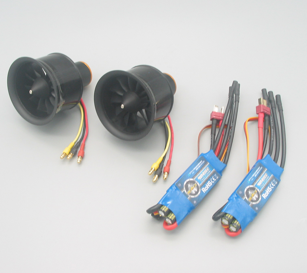 QXMotor 50mm 12 Blade 4000Kv Counter Rotating EDF Power Combo Set For 4S